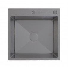 Мойка нерж. 50*50*22 (3,0) с сифоном.Серебро RADO LUXE 5050