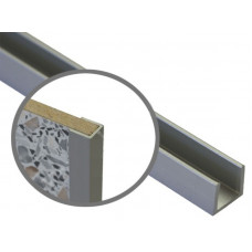 Планка для стеновых панелей 6мм торцевая 600мм, алюминий