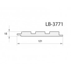 Профиль МДФ AGT LB-3771 18*121*2800 мм, белый шагрень 231