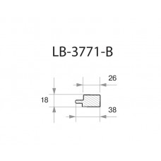 Профиль МДФ AGT LB-3771-B 18*38*2800 мм, белый шагрень 231