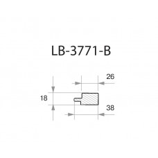 Профиль МДФ AGT LB-3771-B 18*38*2800 мм, под покраску (матовый белый 866)