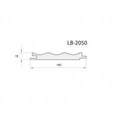 Профиль МДФ AGT LB-2050 18*140*2800 мм, супермат белый 734