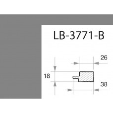 Профиль МДФ AGT LB-3771-B 18*38*2800 мм, супермат серый камень 728