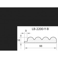 Профиль МДФ AGT LB-2200-Y-B 18*101*2800 мм, супермат черный 723