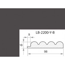 Профиль МДФ AGT LB-2200-Y-B 18*101*2800 мм, супермат серый шторм 726