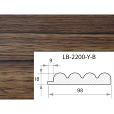 Профиль МДФ AGT LB-2200-Y-B 18*101*2800 мм, супермат дерево сиена 737